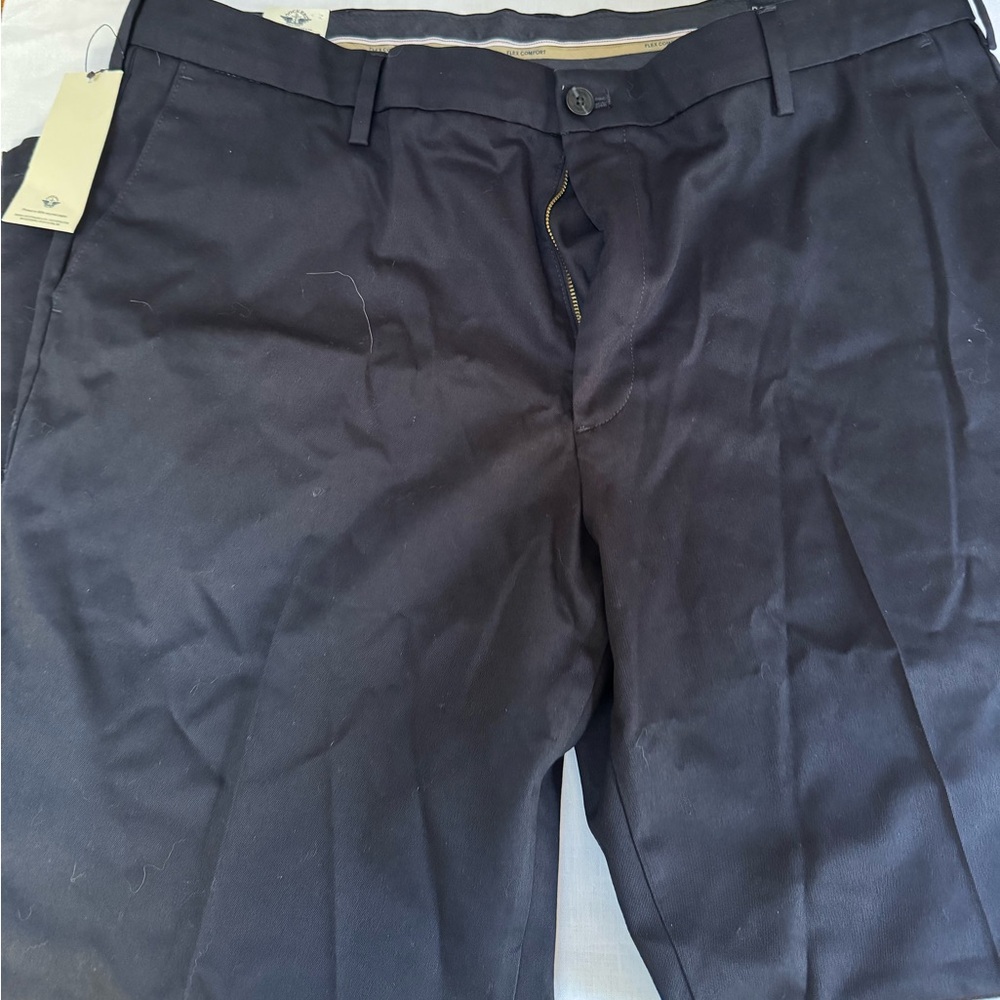 Men's Dockers 40x29 NWT Signature Khaki Classic Fit Lux Cotton Stretch Flex Navy
